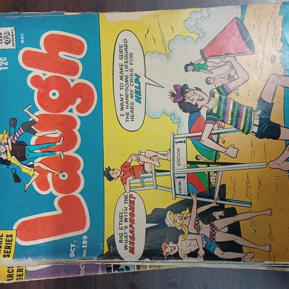 A bundle Laugh magazines